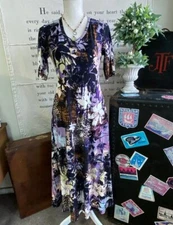 Attitudes Renee Lily Haze Regular Como Jersey Illusion Waist Maxi Dress New