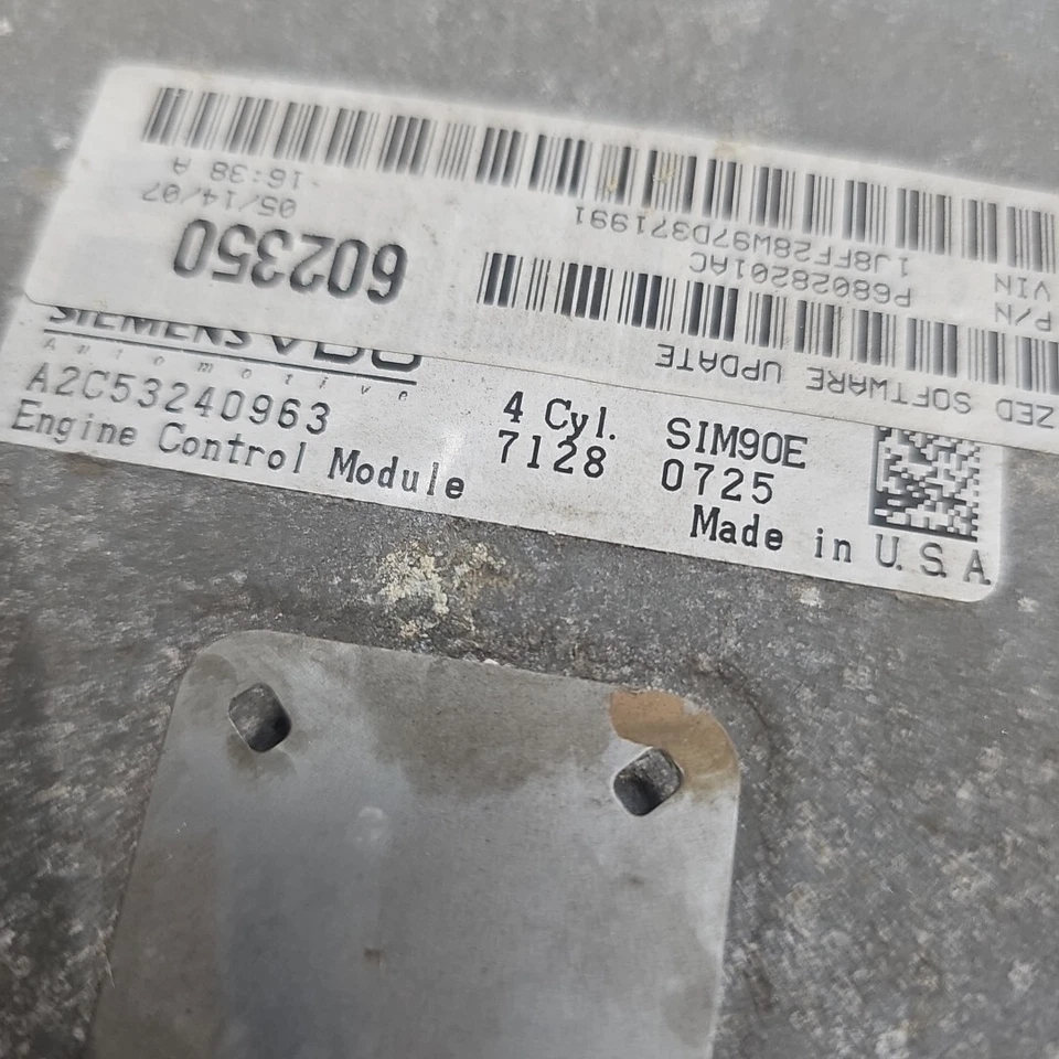 07-10 DODGE CALIBER COMPASS PATRIOT ECM ECU ELECTRIC CONTROL MODULE COMPUTER OEM - Image 4 of 4