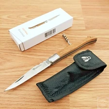 Baladeo Laguiole Folding Knife 3.75" 420 Stainless Steel Blade Zebra Wood Handle