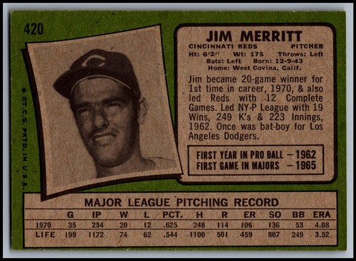 1971 Topps Baseball Cards 264-523 - You Pick - aaalvins - Picture 123 of 249