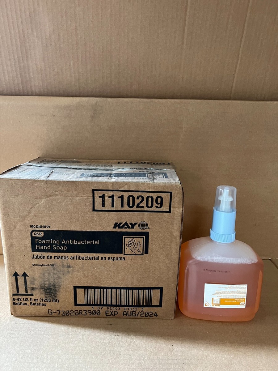 BOX OF 4 ECOLAB KAY 1110209 QSR FOAMING HAND SOAP 42 OZ 1250 ml