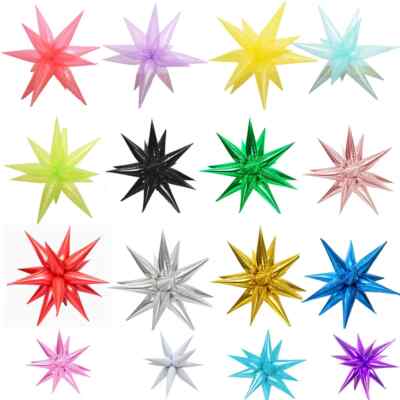 Star Burst Explosion Folienballon Wassertropfen Spike Kegel Geburtstag Hochzeit Deko