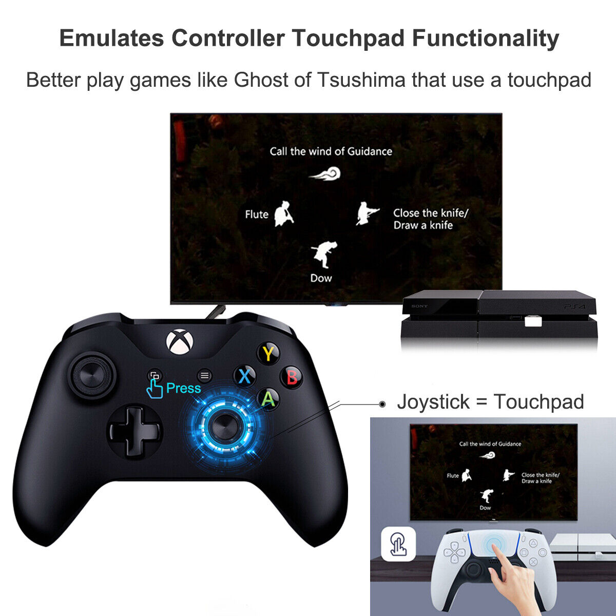 Bluetooth Adapter For PS5 PS4 XBox One Controller To PS4/PS3