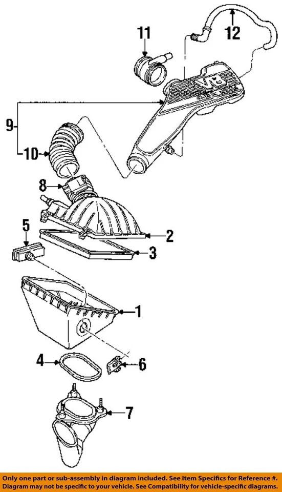 Medidor de flujo de aire de inyección de combustible usado se adapta a: Ford Thunderbird 1997 grado A Foto 3 de 4