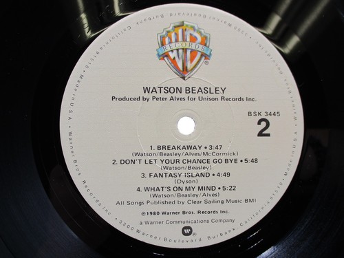 Watson Beasley "Watson Beasley" LP Record Ultrasonic Clean 1980 Promo EX c VG+ - Picture 8 of 8