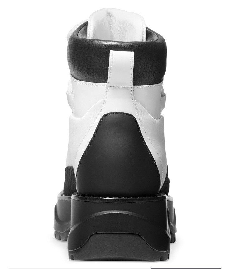 (取寄) マイケルコース レディース デュプリー ハイカー ブーティ MICHAEL Michael Kors women Dupree Hiker Bootie Black/Optic White Michael Kors Women's Dupree Lace Up Hiker Boots Black/Optic White