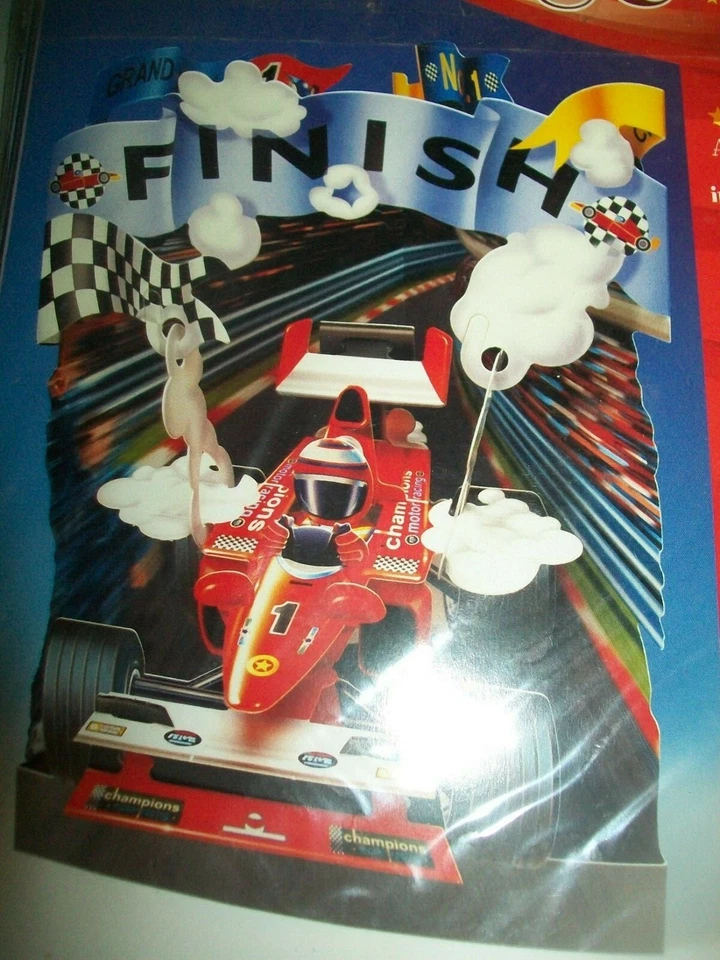 Santoro Santoro 3D Pop-Up Swing Card - Race Car Finish Line - NEW IN THE PACKAGE - Image 3 of 3