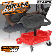 Adjustable Height Rolling Work Stool Garage Car Repair Creeper Seat Wtool Tray