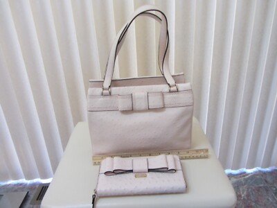 Kate Spade Darcy Valencia Road Pink Bag w/Bow & Matching Wallet (Minor Flaw)Read