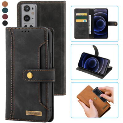 For OnePlus 9 Pro Notebook Style Card Case,Leather Magnetic Flip Phone Case