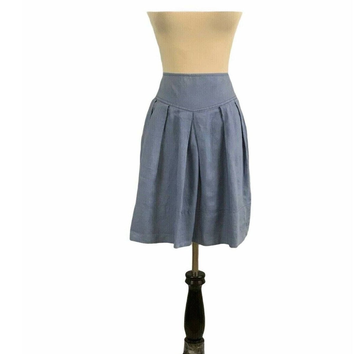 Banana Republic Blue Pleated Mini Skirt Pockets