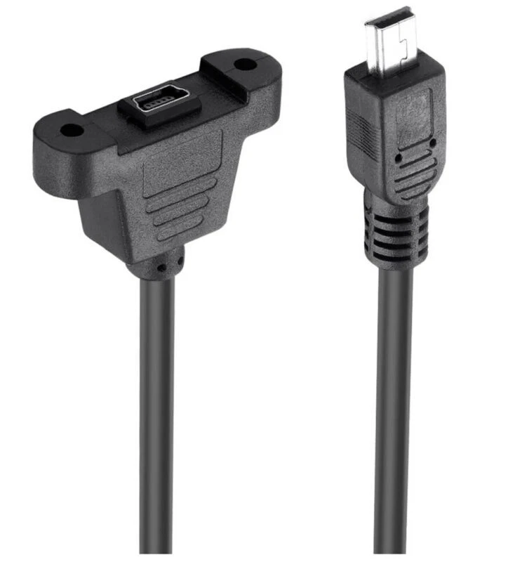 Mini 5 Pin Panel Mount Extension Cable | Male to Female | 5m - Image 2 of 4