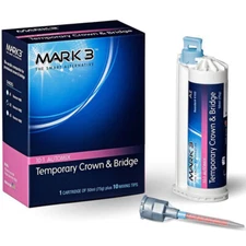 MARK3 Crown & Bridge Temporary Material - A3, 75 Gm. Cartridge and 10 Mixing