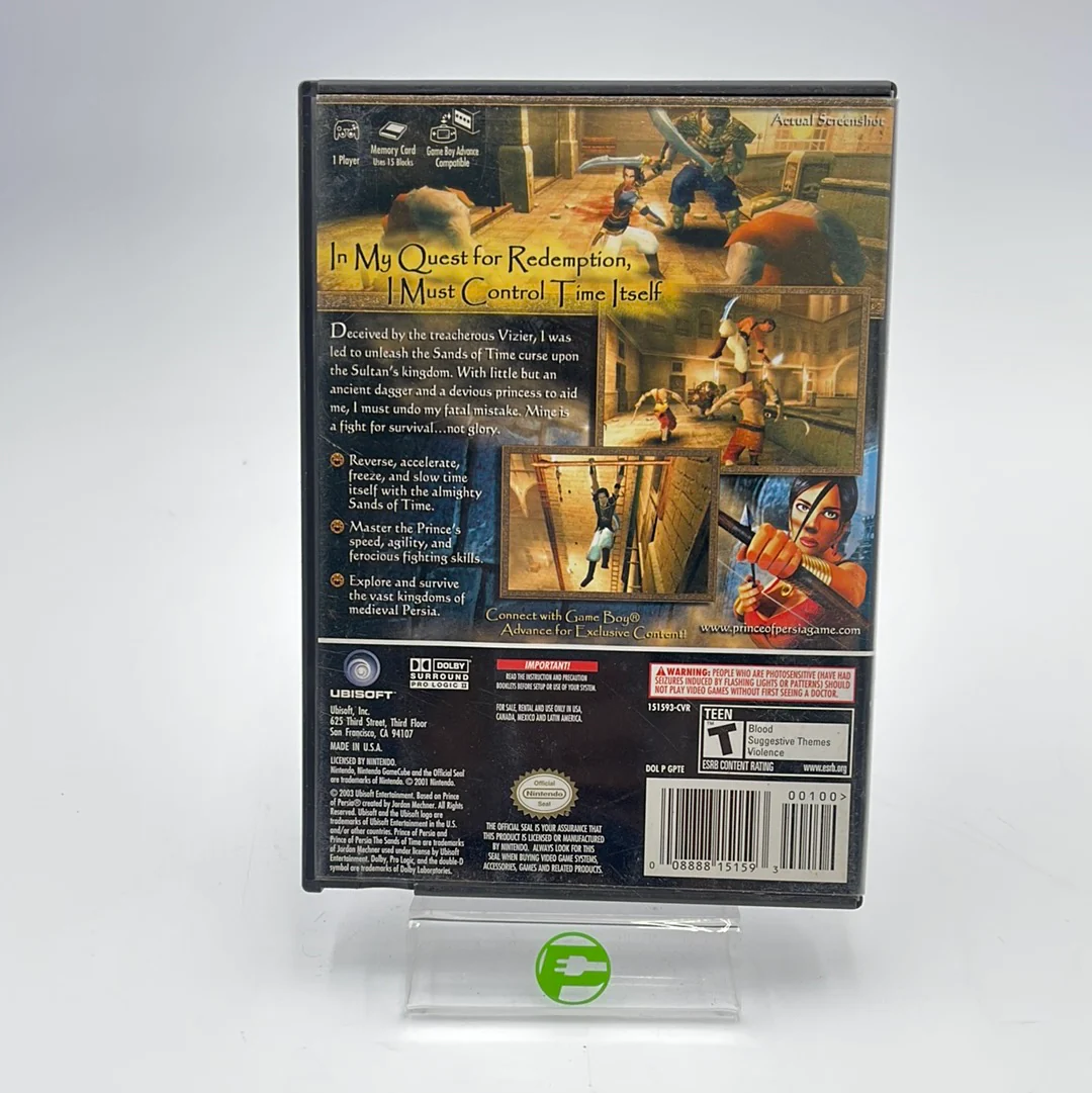 Prince Of Persia : Les Sables Du Temps – Nintendo GameCube, état Comme Neuf