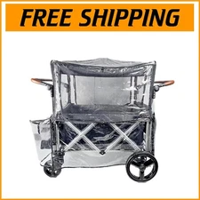 Big Size Rain Cover for Wagon Stroller with Mosquito Net - Waterproof Protection