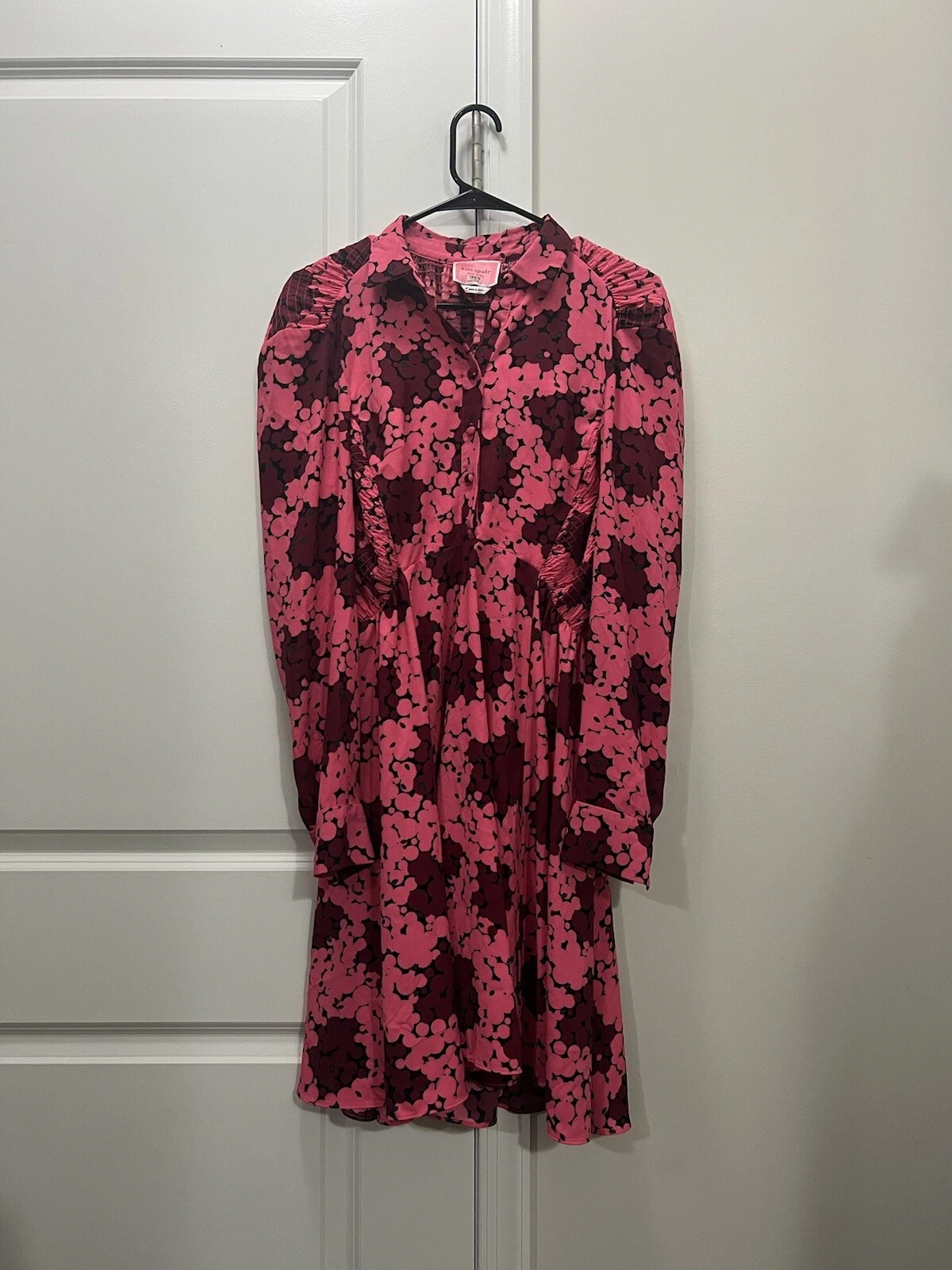 Abito smocked Kate Spade rosa a pois a bolla us intime ottimeioni condiz t 4s US48
