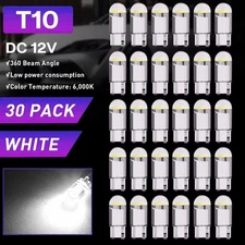 30x LED License Plate Interior Light Bulb Super White Lamp T10 194 168 W5W 6000k
