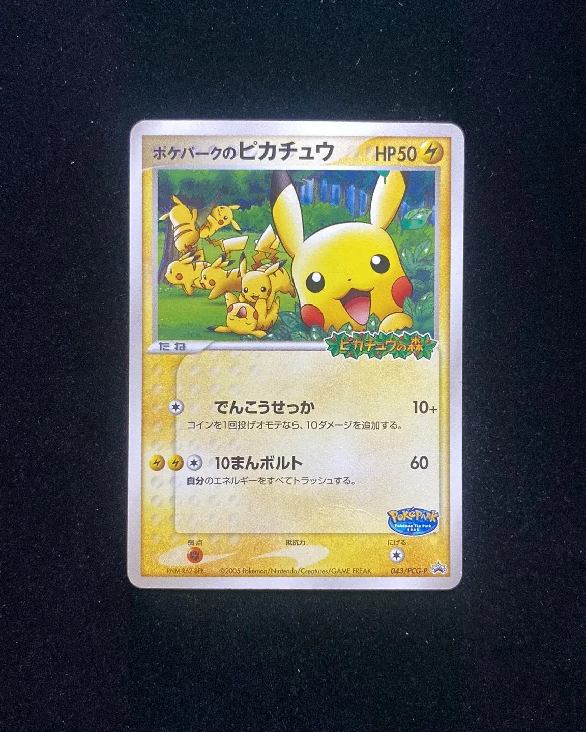 2005 Pokemon TCG Japanese Poke Park Black Star Promo 043/PCG-P Pikachu #2 QP68