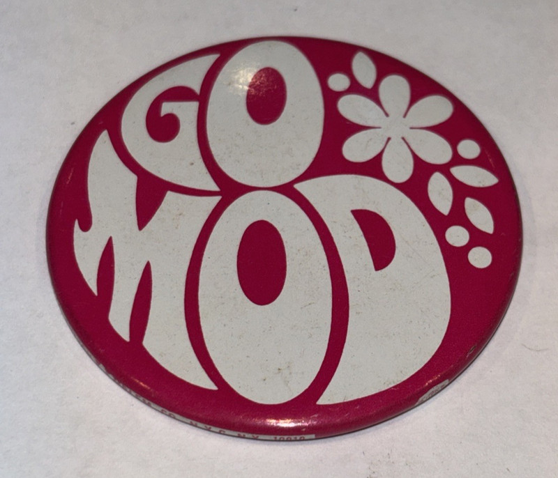Vintage Go Mod Pin Back Button United Kingdom Subculture 1960's