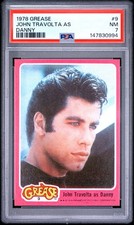 1978 TOPPS GREASE 9 JOHN TRAVOLTA AS DANNY PSA 7 LOW POP