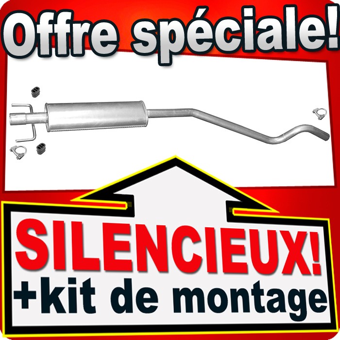 Silencieux intermédiaire pour Opel Astra H GTC 1.6 émettant 105ch