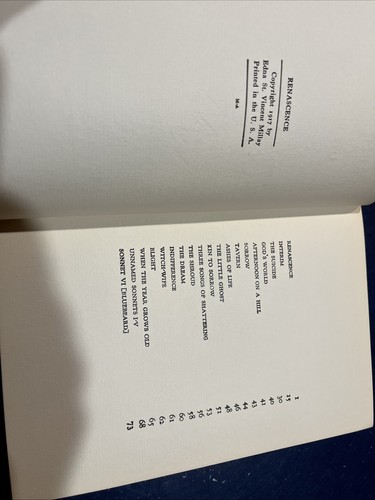 Renascence and Other Poems by Edna St. Vincent Millay, 1917 1st Edition HC - Picture 6 of 7
