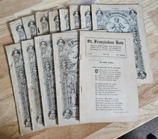 Old German Language Catholic Periodicals St. Franziskus Bote Over 100 Years Old