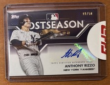 2023 Topps Anthony Rizzo Postseason Performance Auto Relic Jersey #/50 Yankees