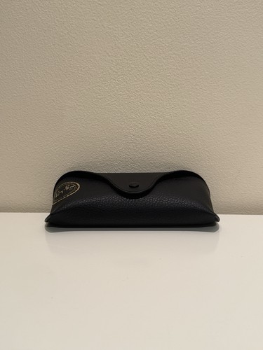 Ray-Ban Black Leather Sunglasses Hard Case Luxottica UV Protection New - Picture 6 of 8