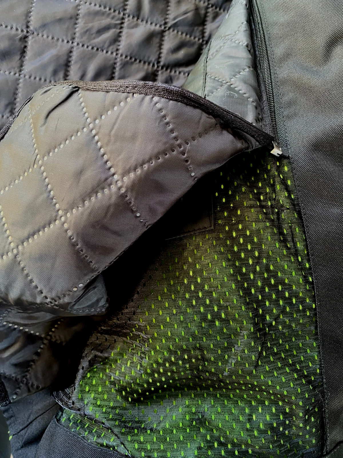 HWK Men's XXL Motorcycle Jacket Hi Vis Neon Green Black Armored Airvent NWT image 9