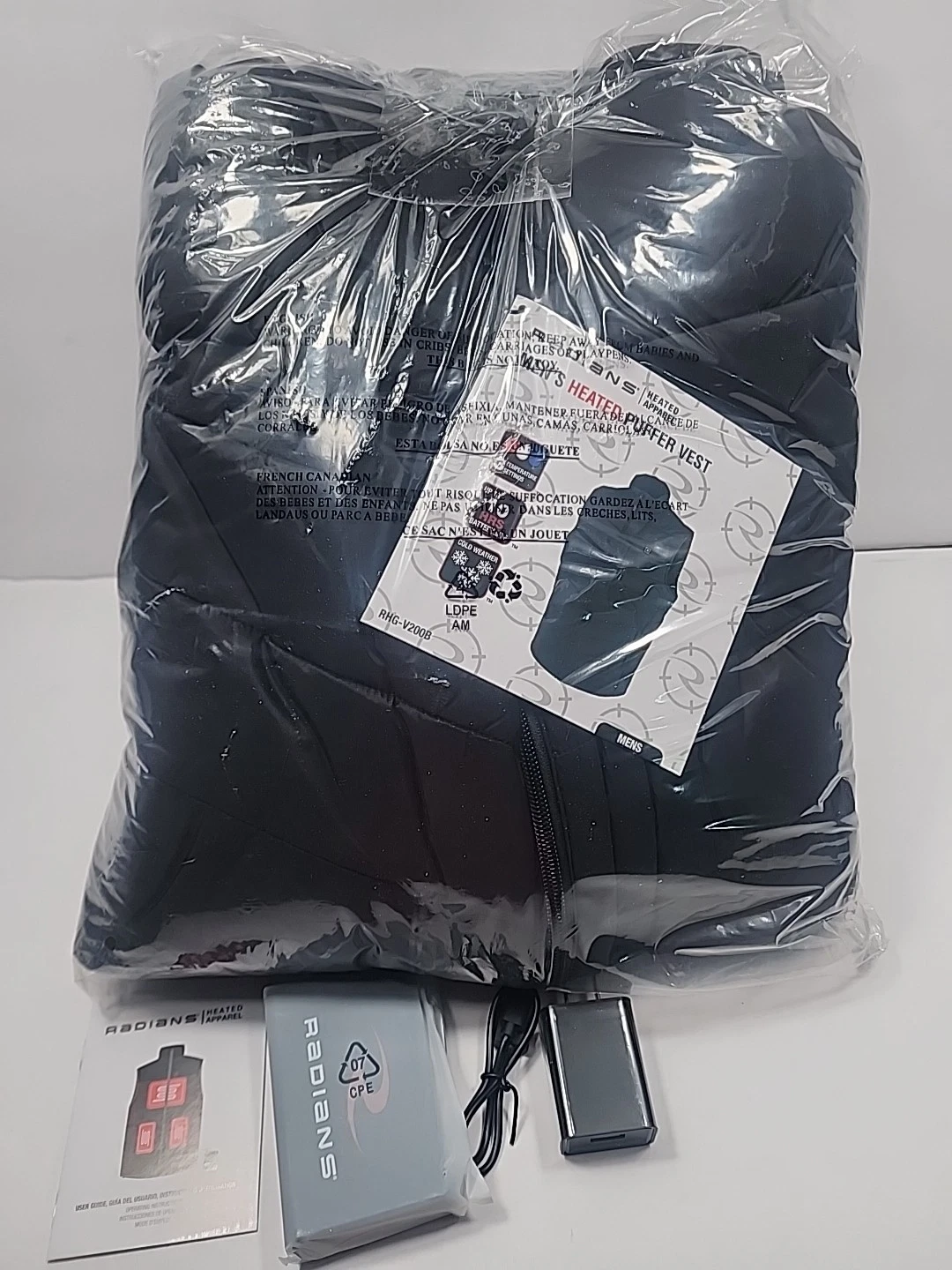 New Radians Men's Radians Rhg-v200 Heated Puffer Vest Kit With Battery Size 3X