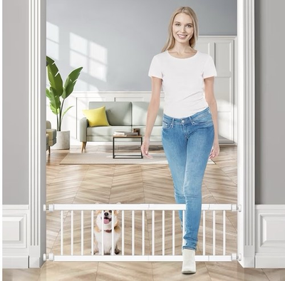 #ad Dog Gate Indoor 10#x27;#x27; High Short to Step Over 18“ 45” Wide with 3 Extension Kits $24.99