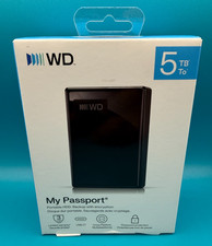 5TB My Passport Portable Storage External Hard Drive USB-C Black WD