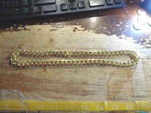 Authentic 11.5MM ITALIAN YELLOW GOLD-PLATED 925 SILVER MIAMI CUBAN CURB CHAIN NECKLACE