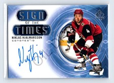 2020-21 Upper Deck SP Authentic Sign Of The Times Niklas Hjalmarsson #SOTT-NH