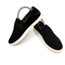 OLUKAI Women's Size 9 Black Pehuea Mesh Slip-on Sneakers Shoes Collapsible Heel