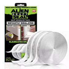 Alien Seal 1.4 In. X 49 Ft. Transparent Anti-Draft Adhesive Instant Insulation S