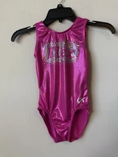 GK Pink Shimmer Girls Small Gymnastics Leotard