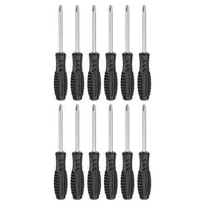 12pcs PH2 5.7\'' Carbon Steel Mini Screwdriver, General Purpose