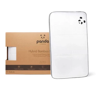 Panda Hybrid Memory Foam Pillow with Bamboo Cover Soft Supportive Hypoallergenic