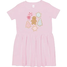 Inktastic Gingerbread Cookies And Christmas Candy Toddler Dress Snowflakes Girls