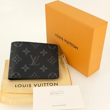 Louis Vuitton Portefeuille Slender Bifold Wallet no coin purse Monogram Eclipse