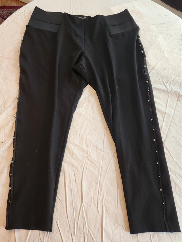 Eloquii Studded Stretch Pants Plus 22 Black