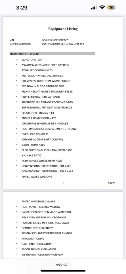 2014 2015 2016 2017 2018 RAM 2500 3500 EJE TRASERO MONTAJE DIFERENCIAL Foto 3 de 3