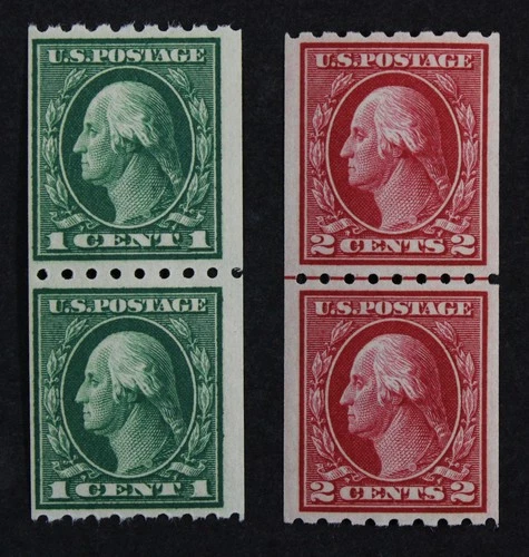 CKStamps: US Stamps Collection Scott#410 411 1c 2c Mint NH OG 21mm