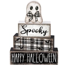 4Pcs Halloween Table Decoration Happy 5.5 inches x 7 inches,