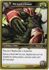 Light Play WoW TCG Pit Lord's Armor Magtheridons Lair World of Warcraft