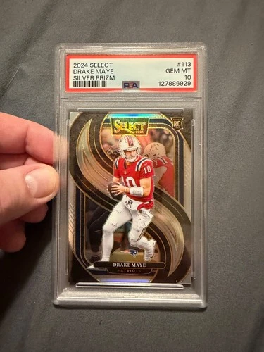 Drake Maye Silver Prizm psa 10 Rookie