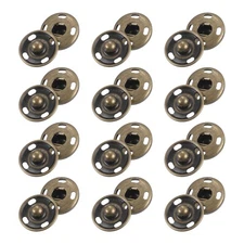50 Sets Sewing Snap Buttons, Press Buttons Snap Fasteners 12.5mm, Bronze