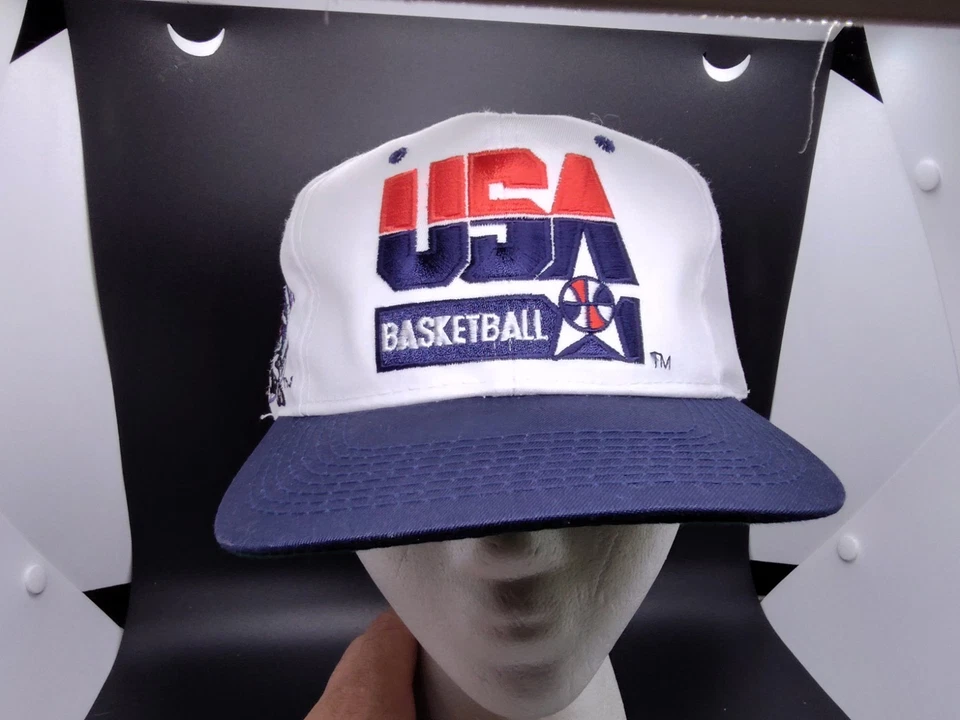 De colección Deadstock 1994 EE. UU. Baloncesto FIBA Deportes Especialidades OSFM Snapback Sombrero Nuevo sin Etiquetas Foto 2 de 4